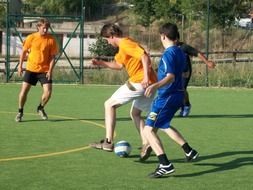 school football teams on the playground