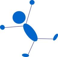 dancing blue matchstick