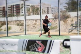 athlete on the tennis court