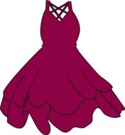 painted burgundy tango dress