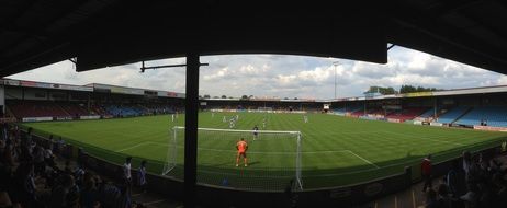 game in a football stadium in England