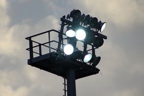 spotlights in a stadium for lighting