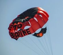 black red parachute