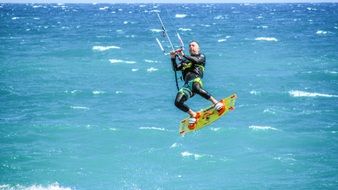 kitesurfer in motion