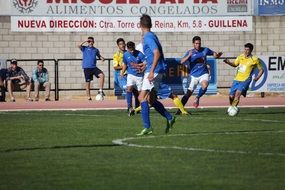 soccer players on the football field