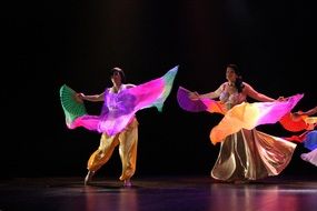 girls dance oriental dances on stage