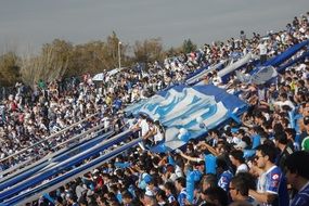 A lot of the people on the stadium