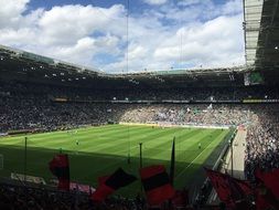 A lot of the fans on the football stadium in Germany