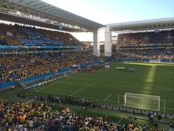 people on a Football stadium in Brazil