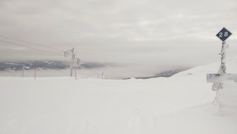 sign of a bright black ski run