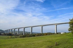 distant view of a viaduct among beautiful nature