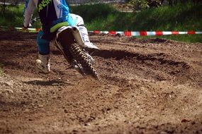 motorcycle race in deep sand