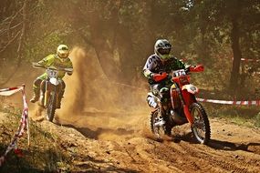 motocross is a race on motorcycles