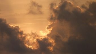 evening sky with dramatic clouds