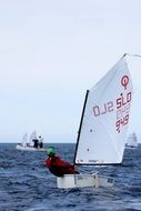 racing sailboat