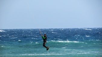 kitesurfer in action
