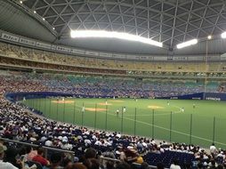 game on baseball stadium
