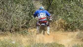 cross country racing on the motorcycle
