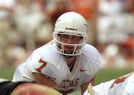 quarterback in american football close-up
