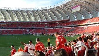 Football Stadium red stands