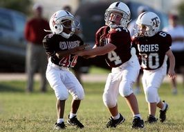 Players of youth league in american football