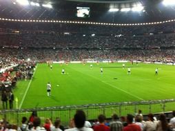 Football stadiums with fans in Germany