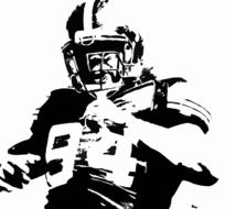 sketch of an american football player