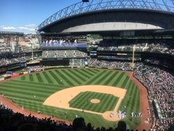 panoramic view of seattle baseball stadium