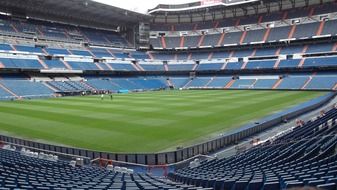 panoramic view of the stadium santiago bernabeu in madrid