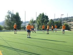 team on a soccer field in the netherlands