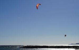 Kite Surfing in summertime