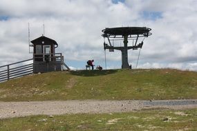 mountain ski lift in Sweden