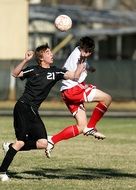 game of a head in football