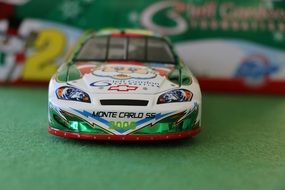 race car of the Jeff Gordon in miniature