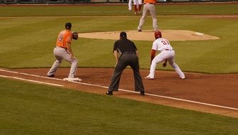 baseball players in the game
