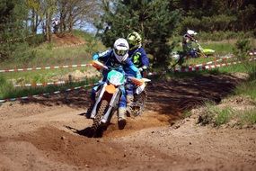 motorcycle racing on a clear sunny day