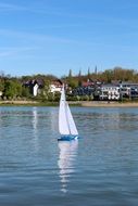 sailboat on phoenix lake in dortmund