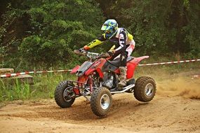Motocross in a forest
