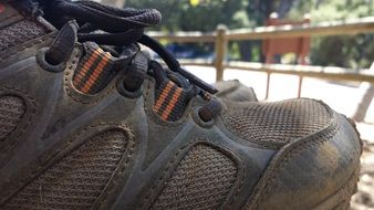 shoes for hiking close-up