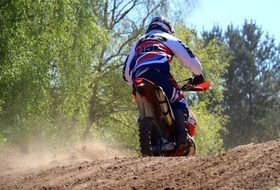 sportsman on motorcycles on motorcycle races