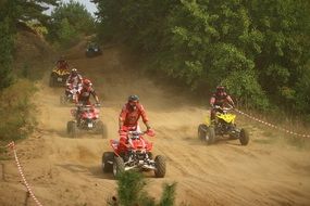 ATV motocross in the sand