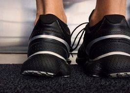 black running shoes