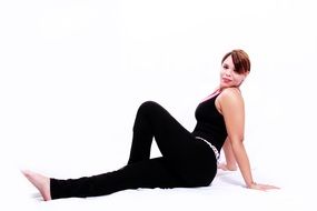 Model doing gym