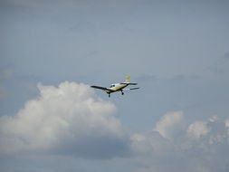light sports airplane in flight