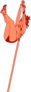 clipart of Pole Vault, Athlete in jump