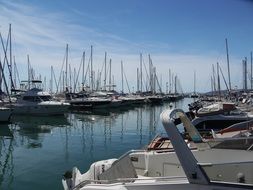 yachts at the port in Saint-Raphael, France