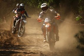 heavy dust on the track
