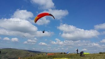 paraglider or hang glider
