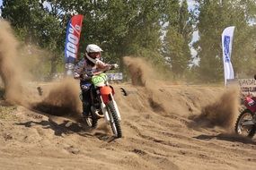 sand as a track at motocross