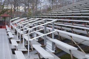 deserted stands in the stadium